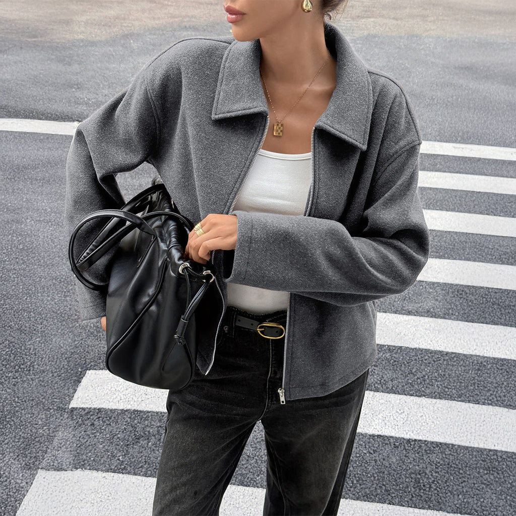 European And American Elegant Fashionable All-match Long-sleeved Jacket