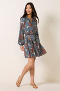 Mina Belted Long Sleeve Mini Dress