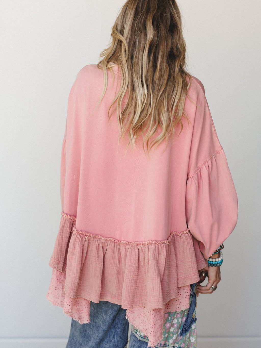 Julie Loves Eyelet Top - Dusty Rose