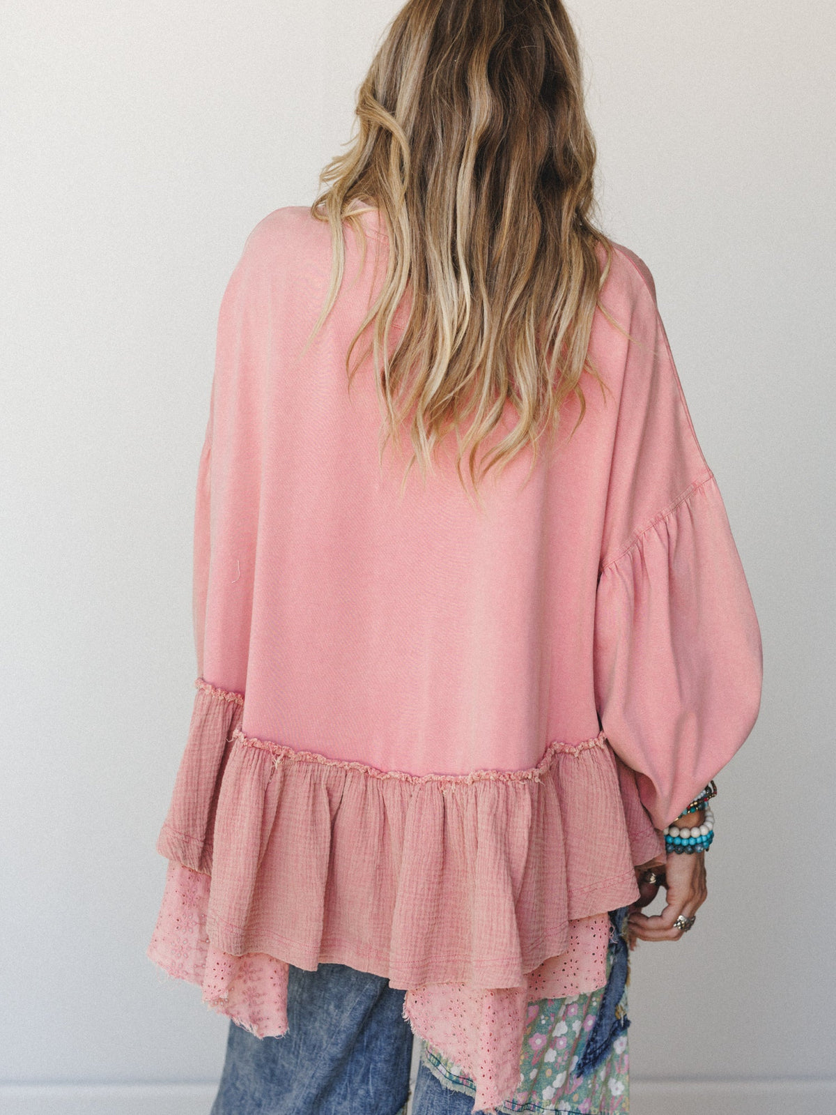 Julie Loves Eyelet Top - Dusty Rose