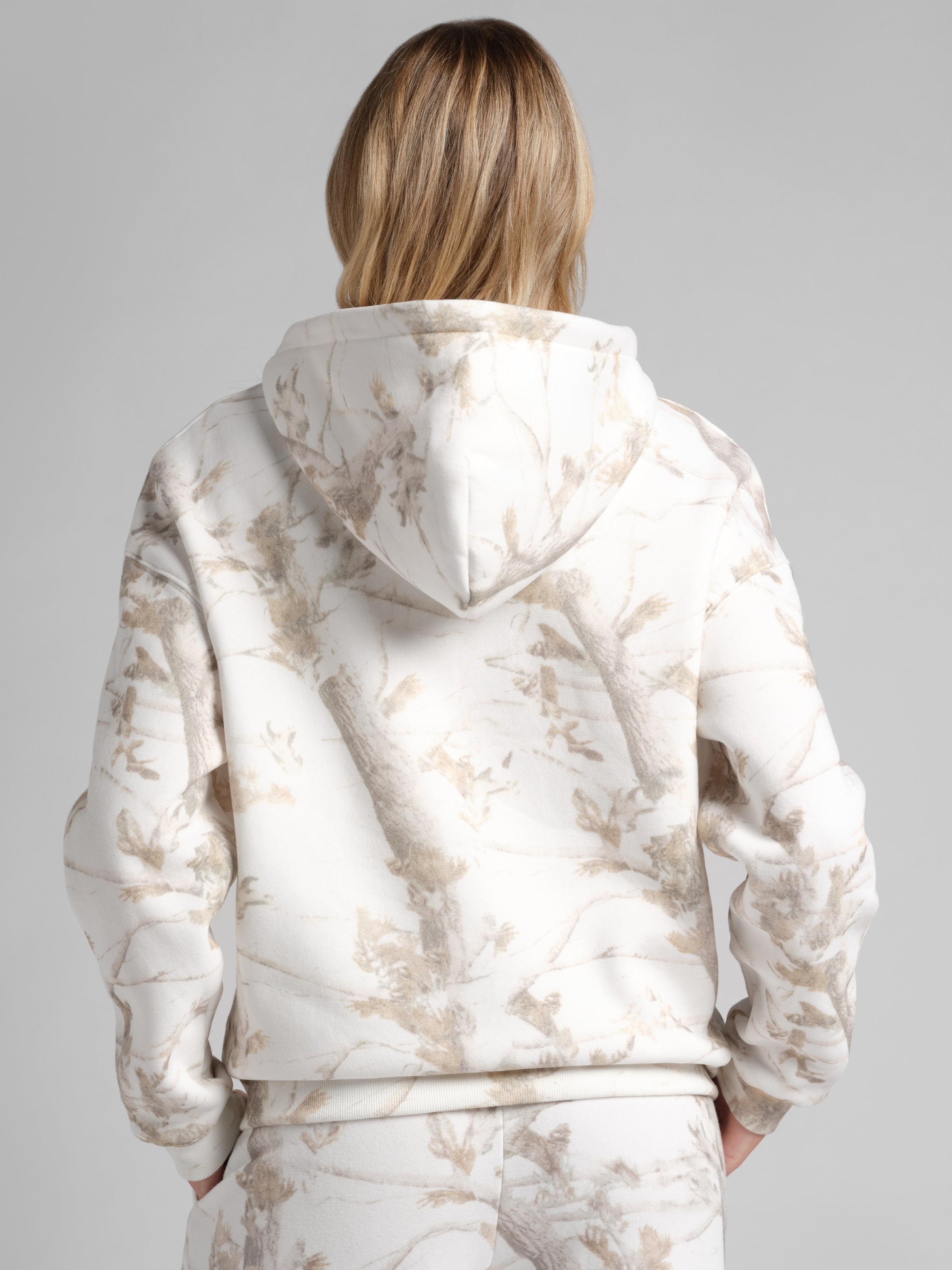 Camo Crop Zip Hoodie