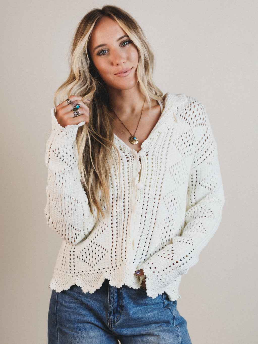 Janis Knit Top - Off White