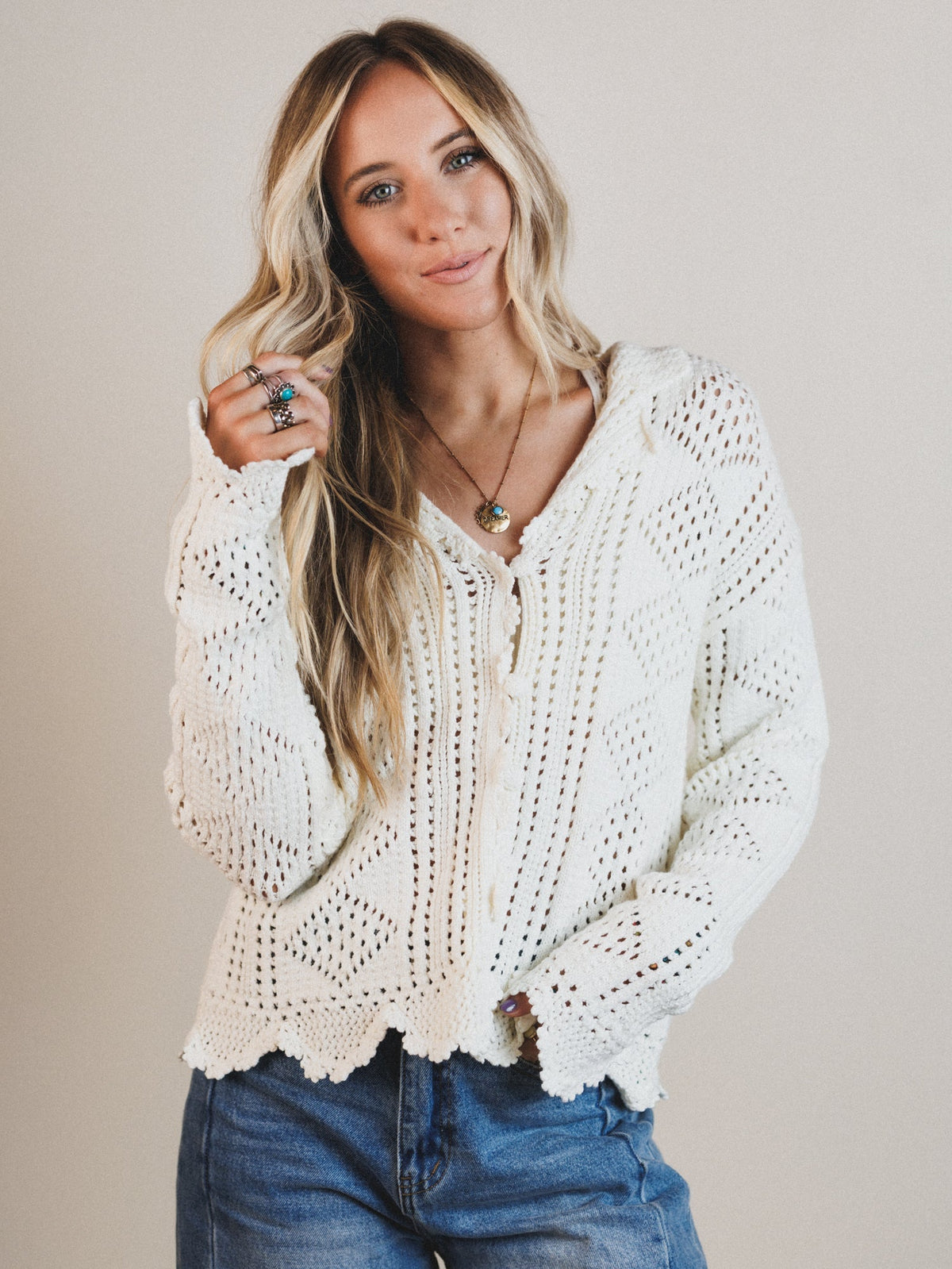 Janis Knit Top - Off White