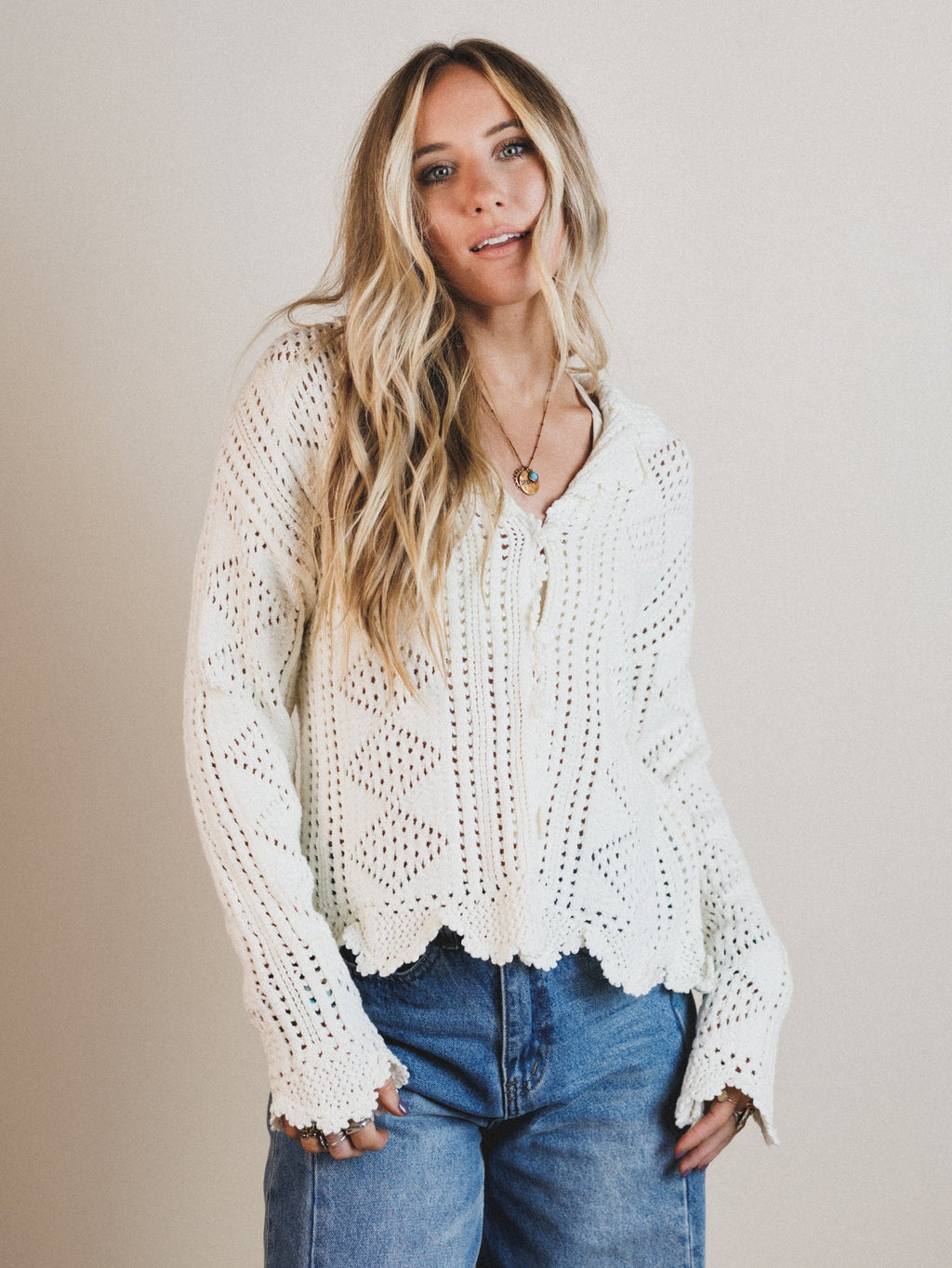 Janis Knit Top - Off White