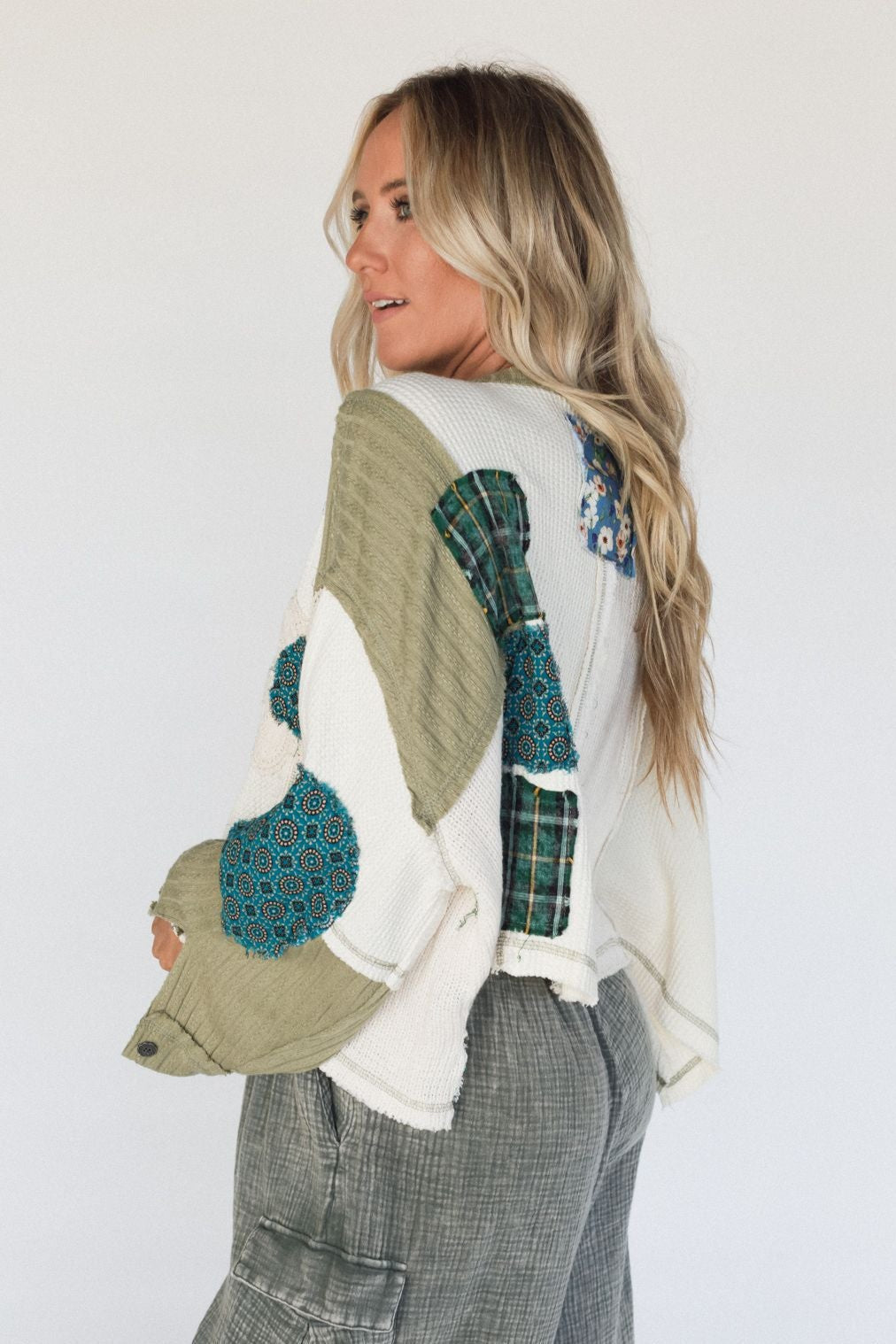 Huxley Patchwork Top - Cream