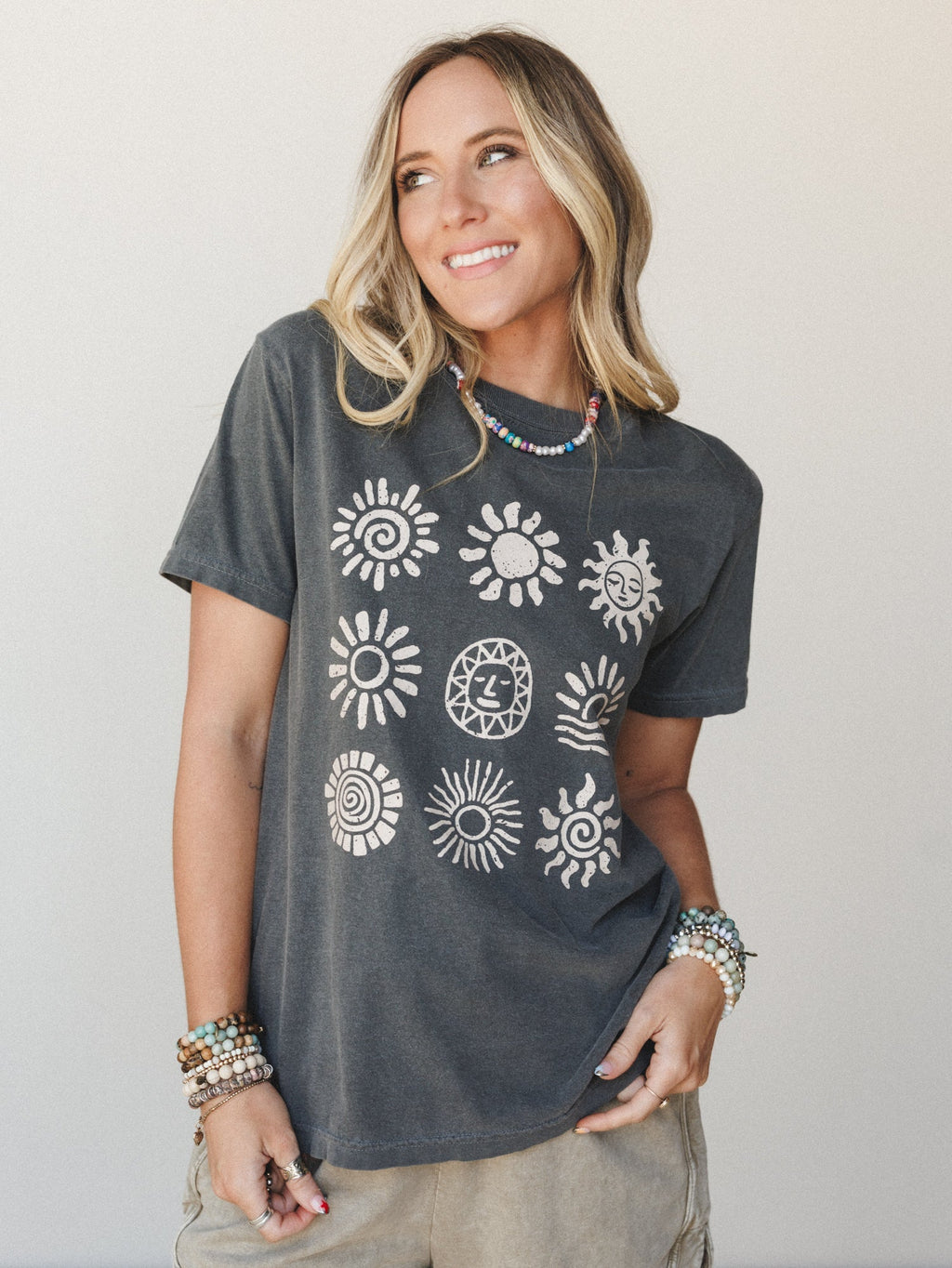 The Nest Boho Suns Graphic Tee - Pepper