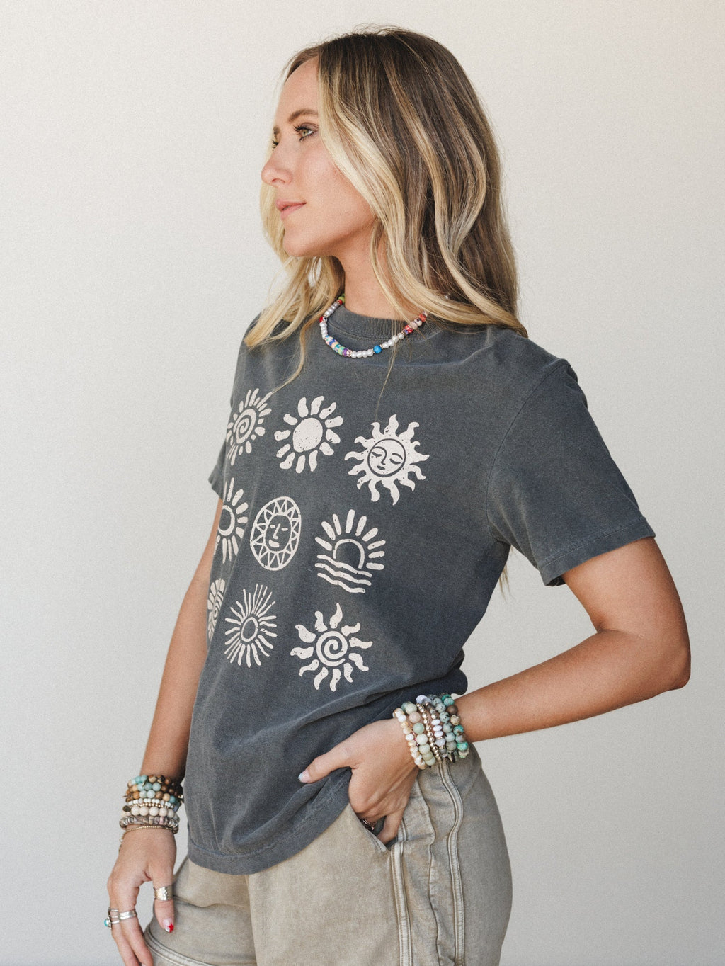 The Nest Boho Suns Graphic Tee - Pepper