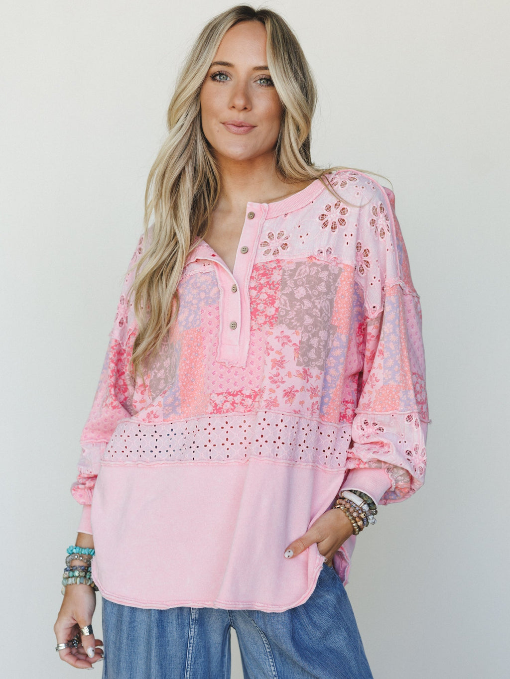 Life in Florals Tee - Cotton Candy