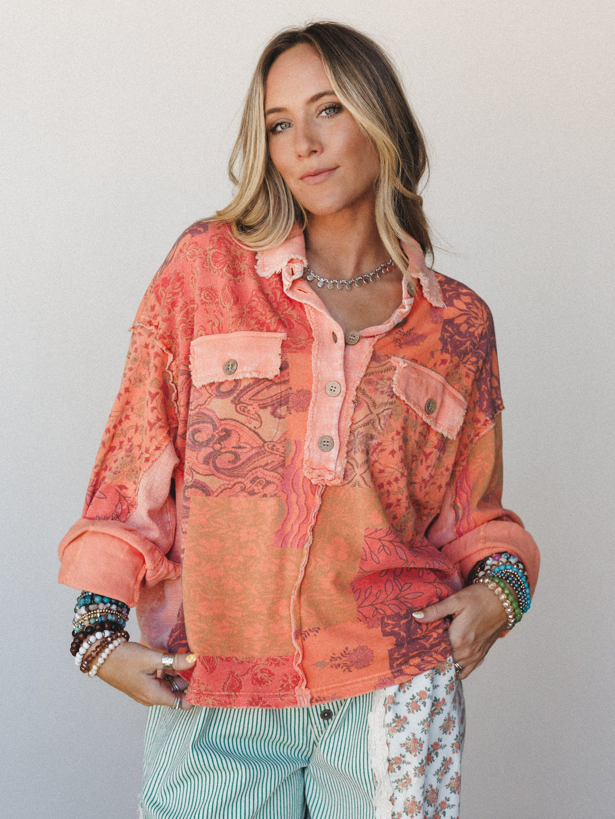 Petal Moon Blouse - Orange