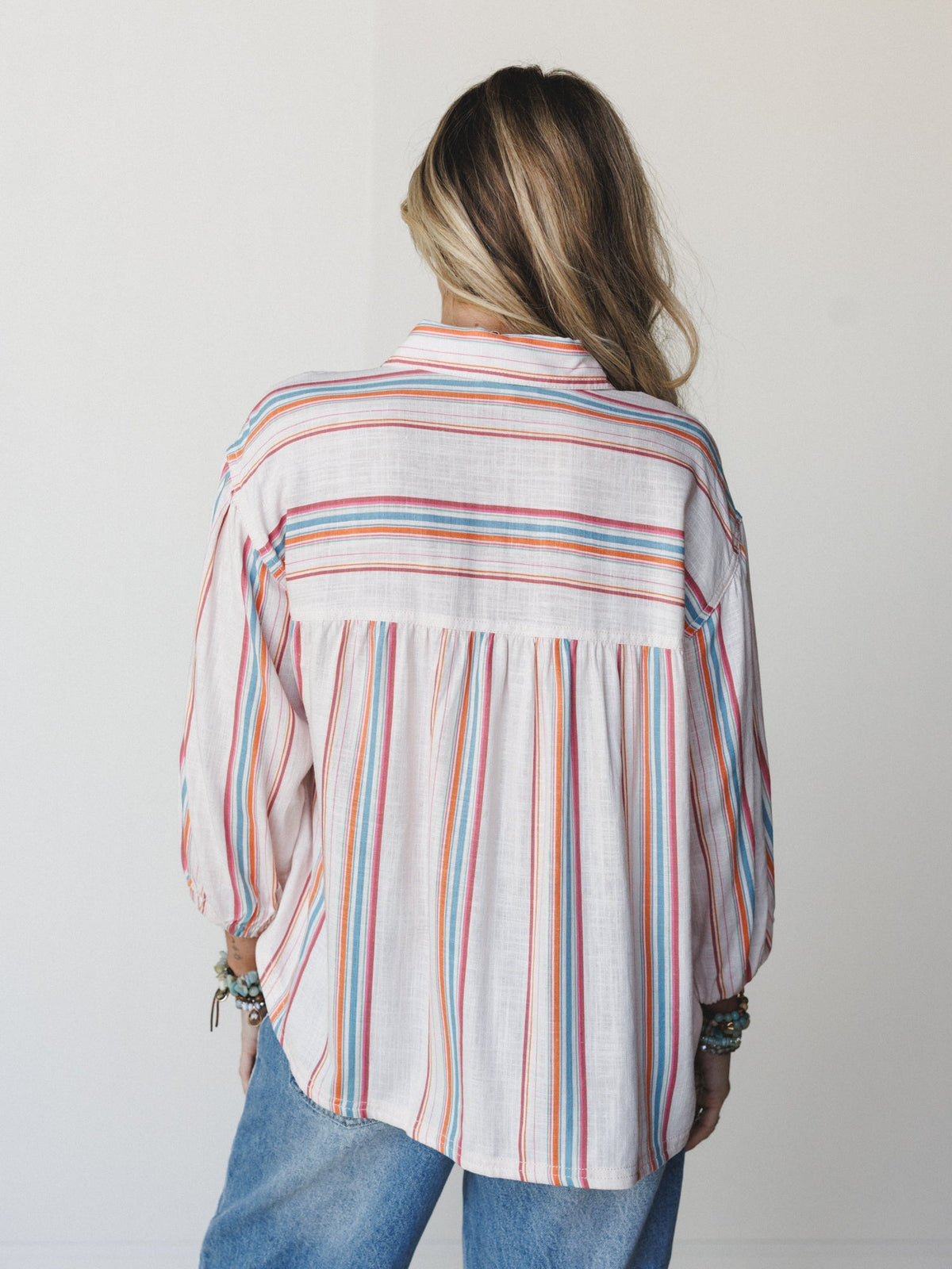 Just like Sunshine Striped Blouse - Natural