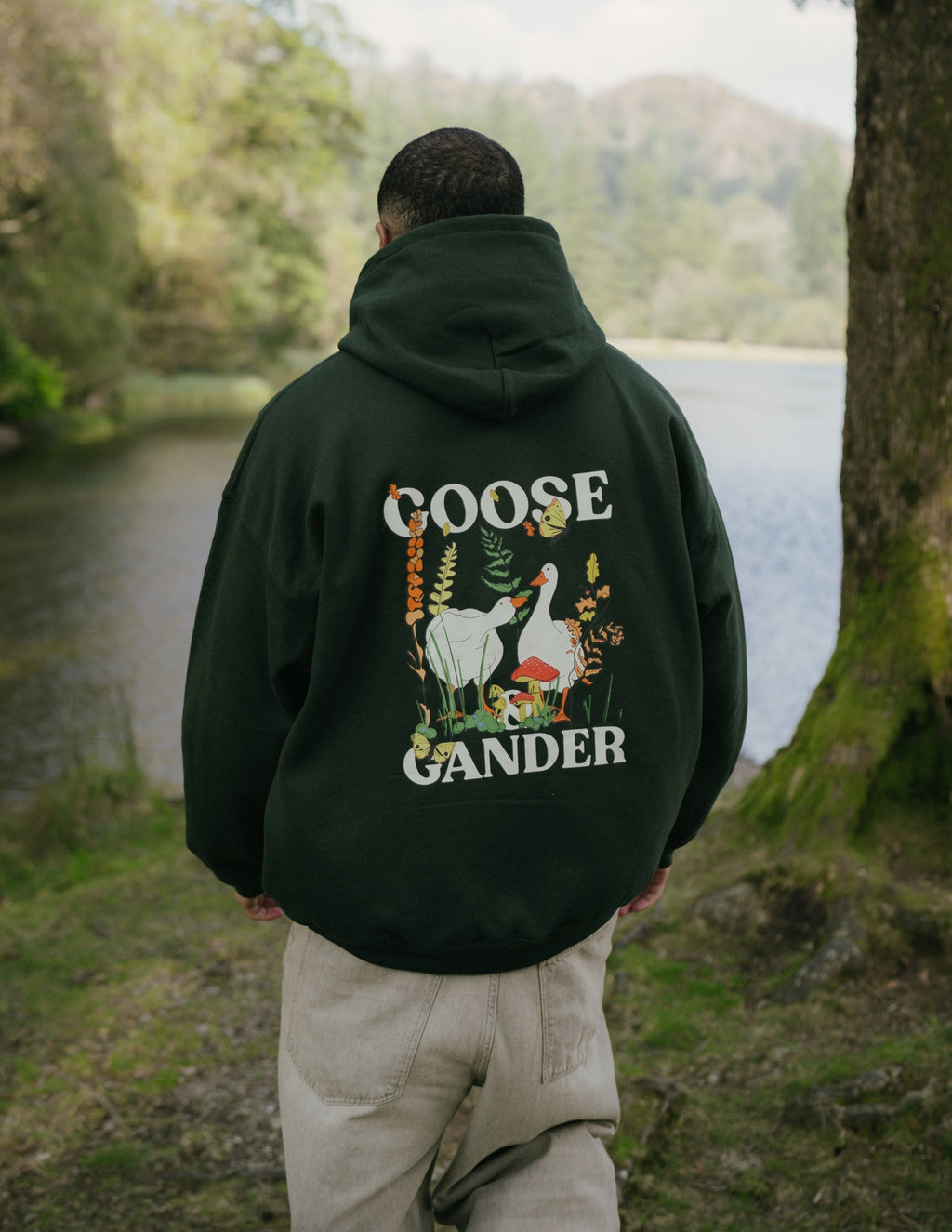 Woodland Goose Hoodie - Forest Green