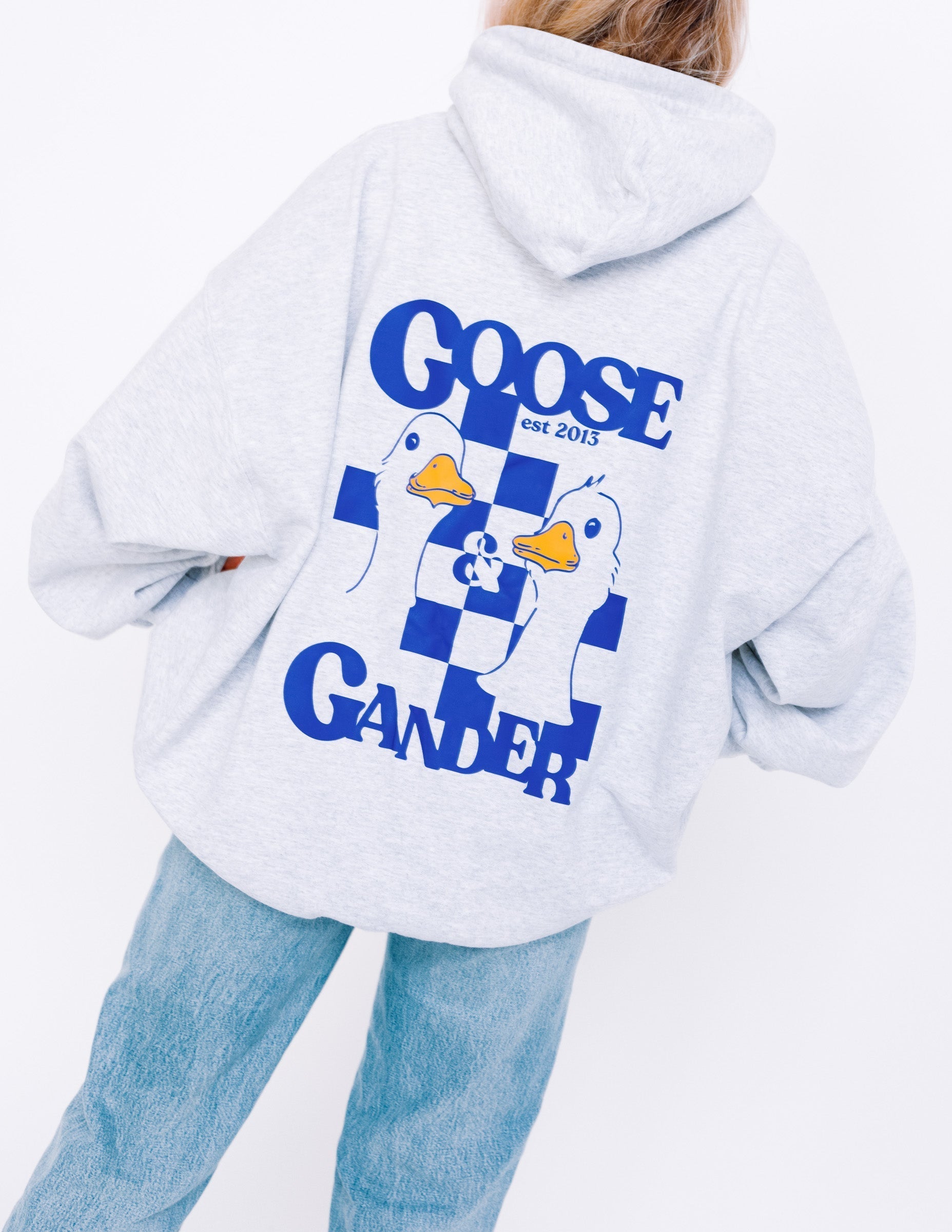 Goose Gambit Printed Hoodie - Ash Grey