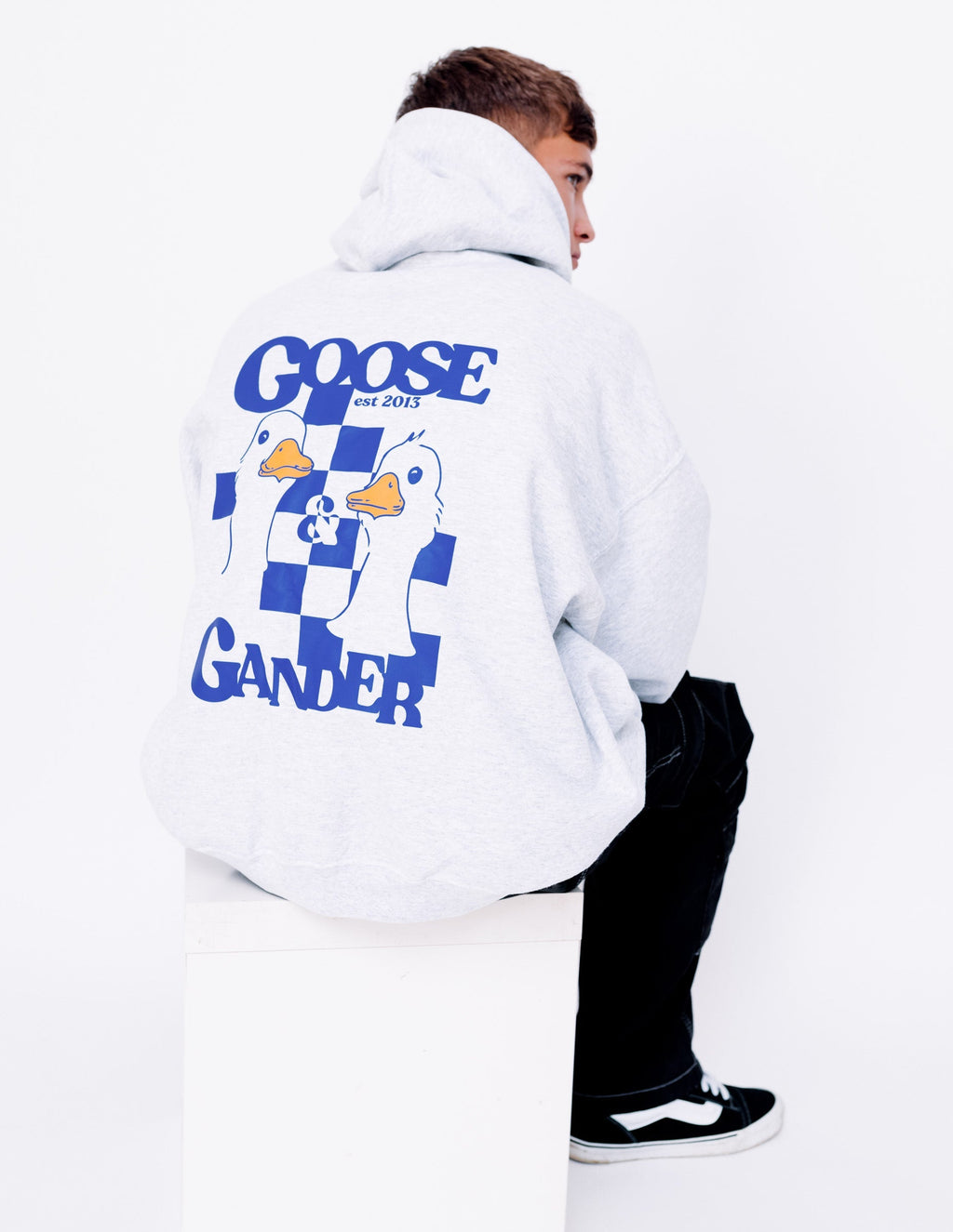 Goose Gambit Printed Hoodie - Ash Grey