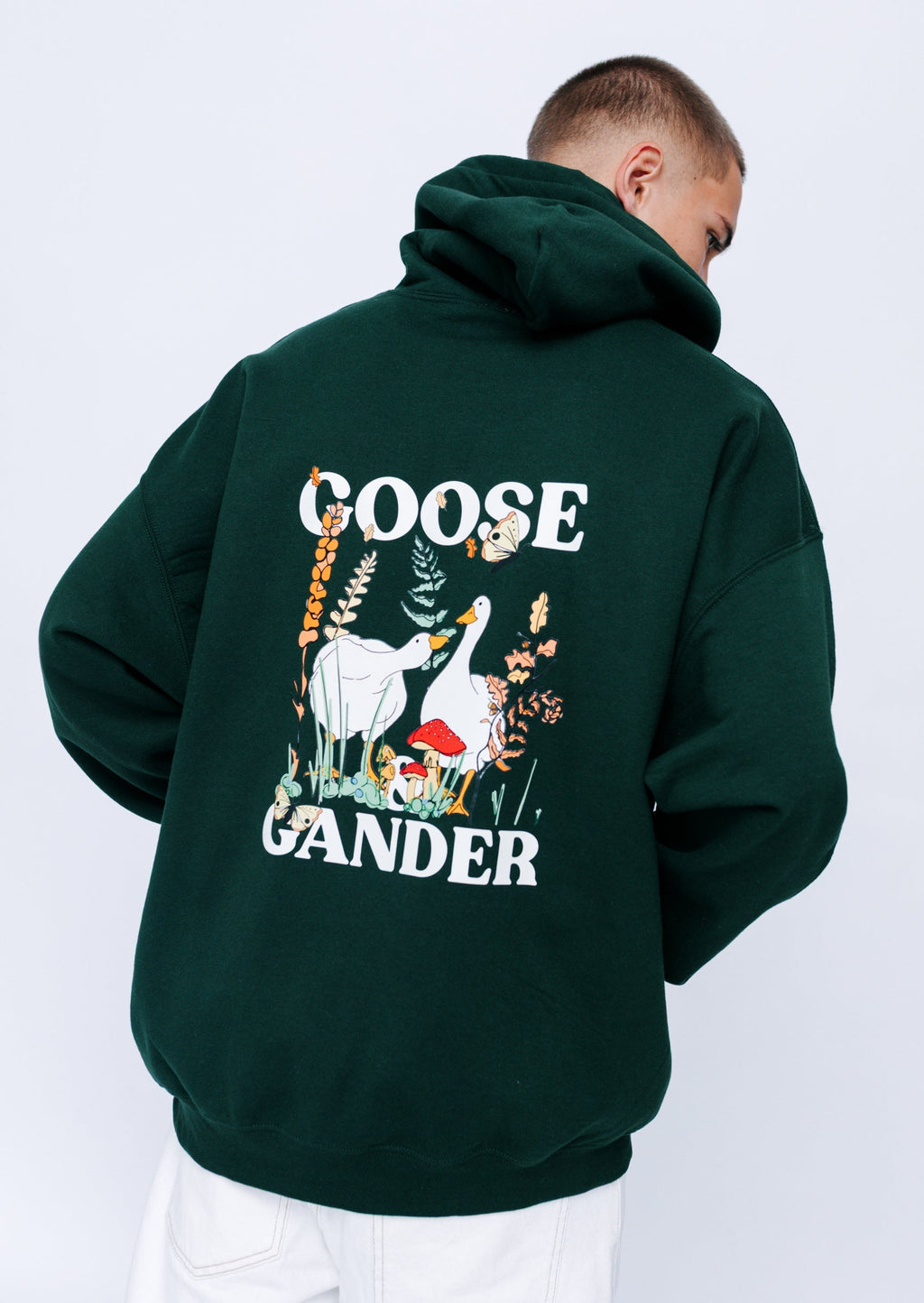 Woodland Goose Hoodie - Forest Green
