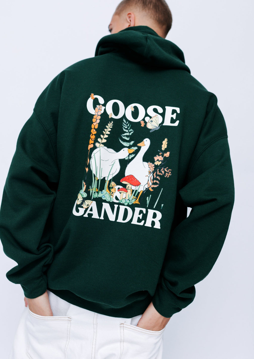 Woodland Goose Hoodie - Forest Green