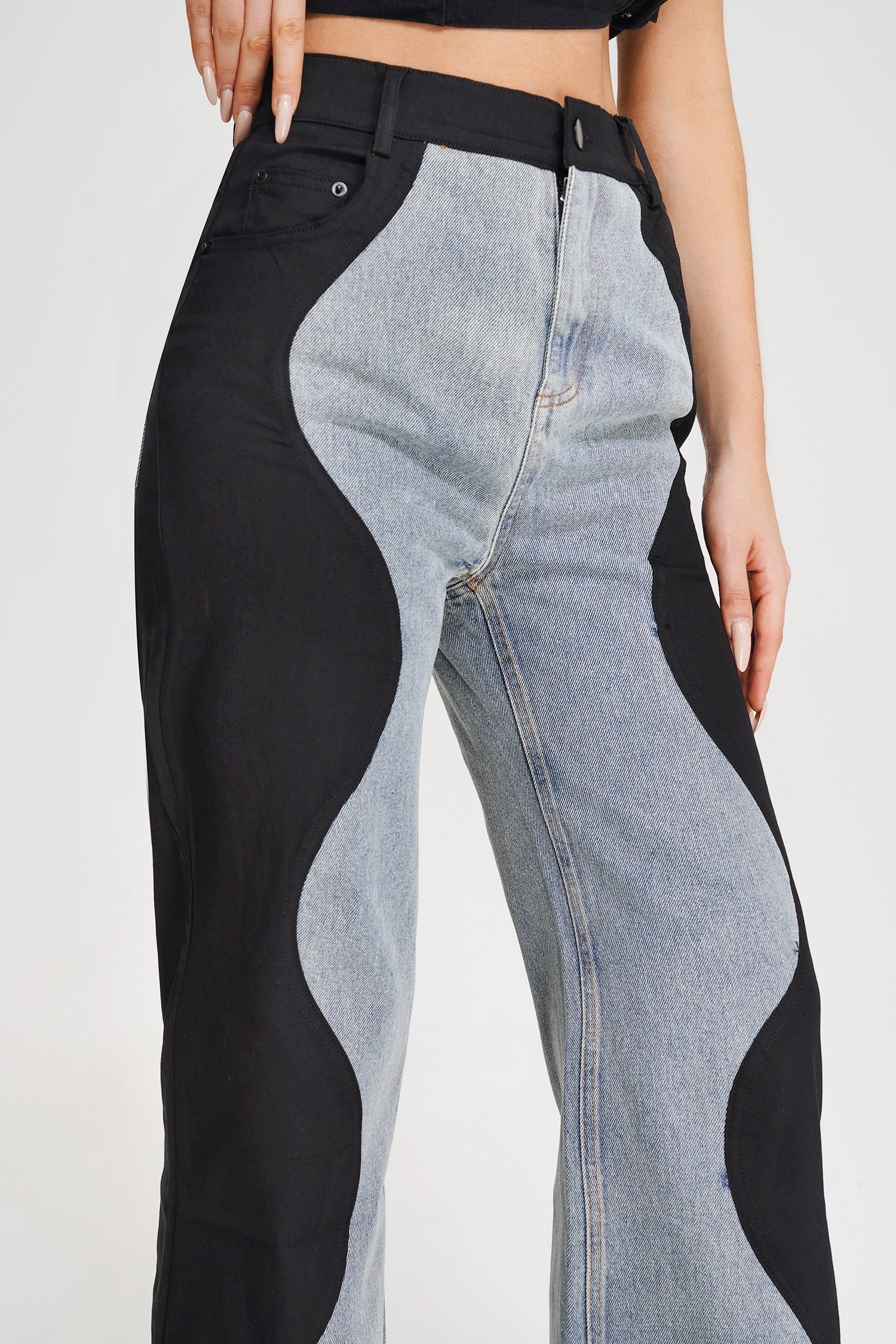 Kate Wave Spliced Jeans