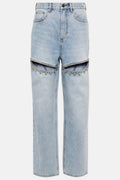 Kourta Rhinestone Embellished Cutout Jeans