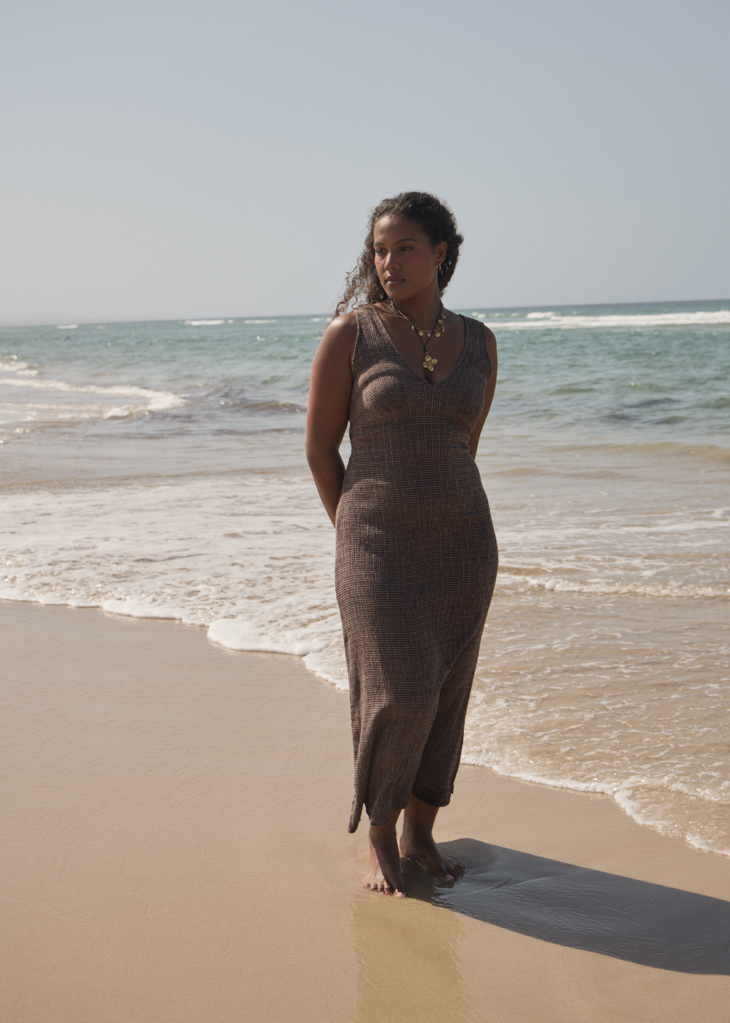 AFENDS Womens Tully - Seersucker Maxi Dress - Hometown Coffee