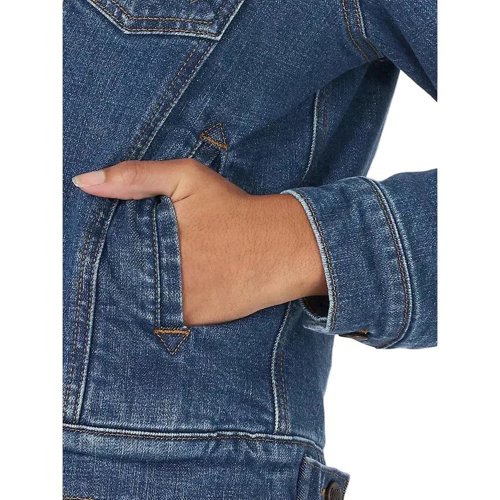 Wrangler Women's Retro Sherpa Lined Western Denim Jacket - Denim