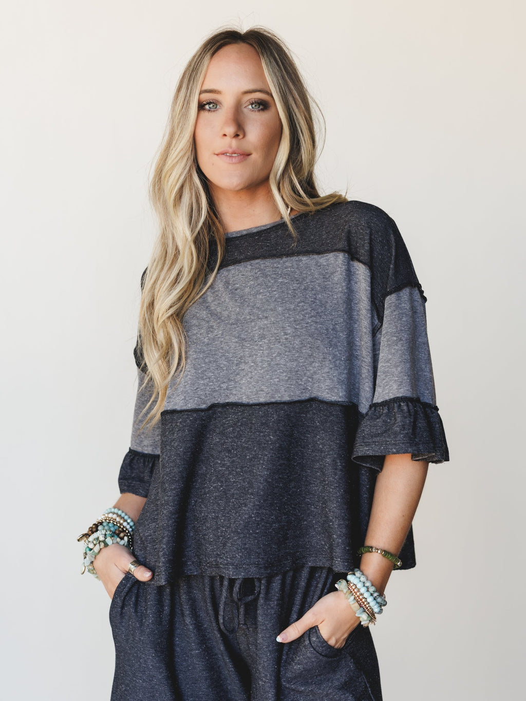 The Nest Soft Horizon Top - Black