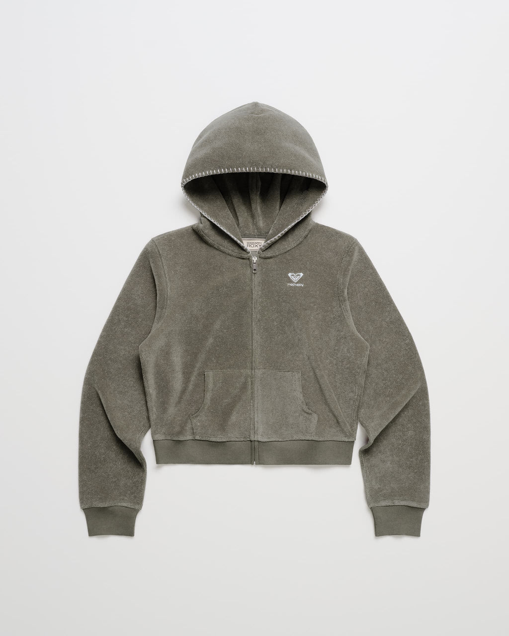 Roxy Terry Shrunken Zip Up