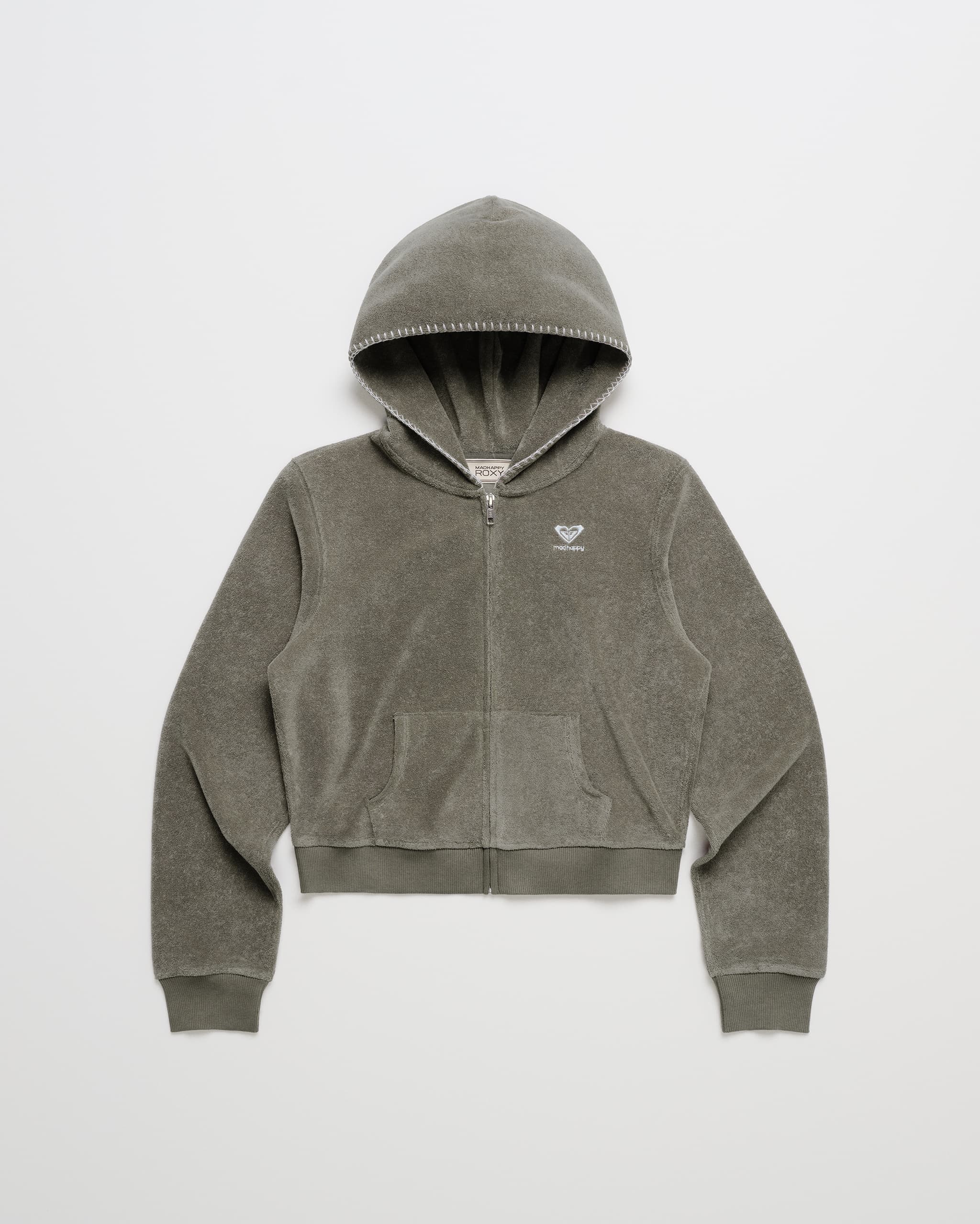 Roxy Terry Shrunken Zip Up