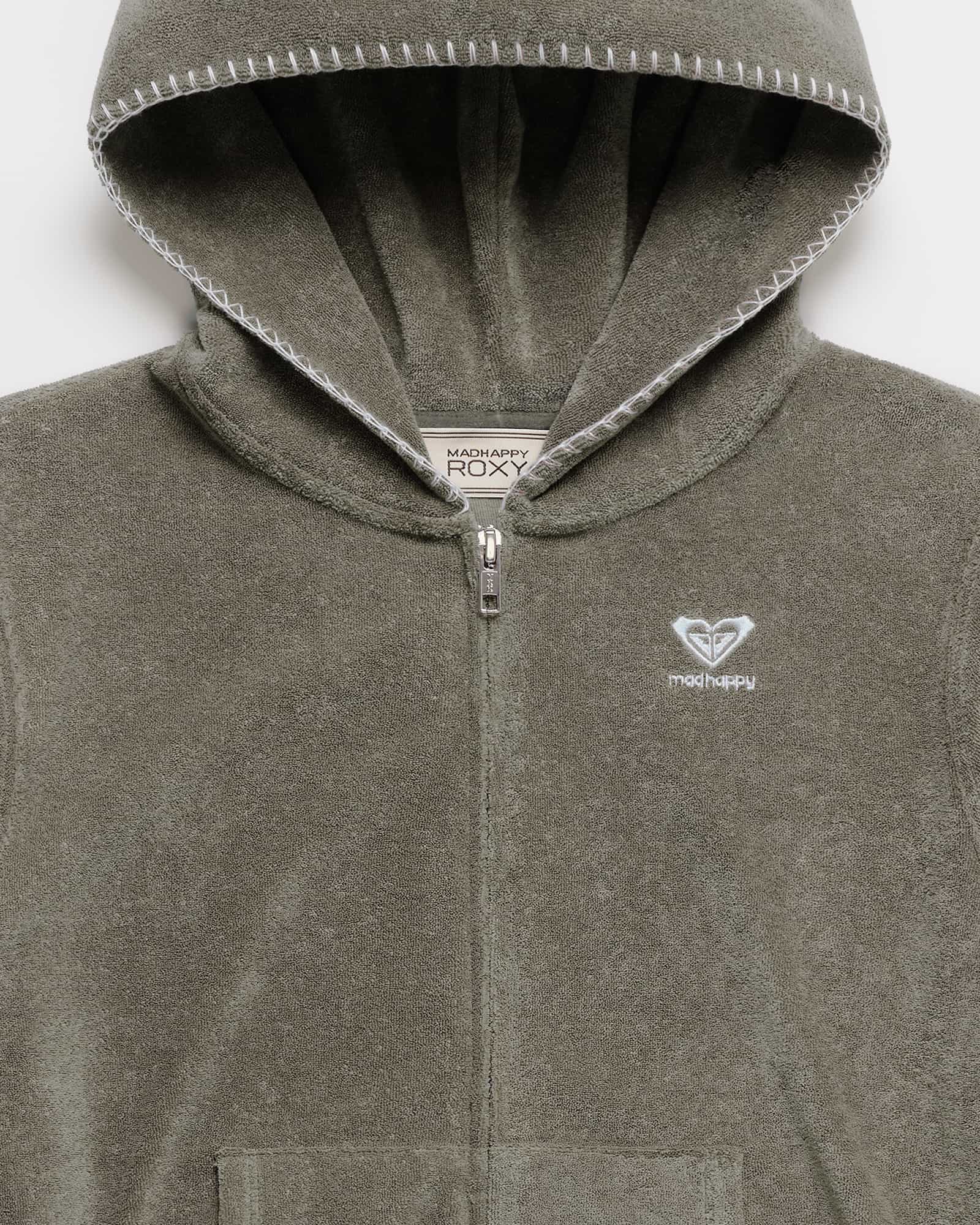 Roxy Terry Shrunken Zip Up