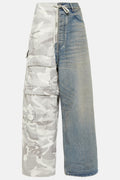 Mavis Camouflage Patchwork Cargo Jeans