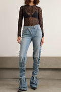 Odette Asymmetric Knotted Flared jeans