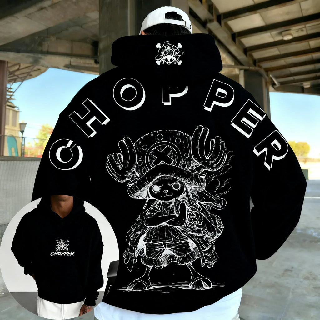 Anime Autumn/Winter Hoodie 2025 Men's New Tony Tony Chopper Printed Street Hip Hop Fashion Casual Parent Child Top