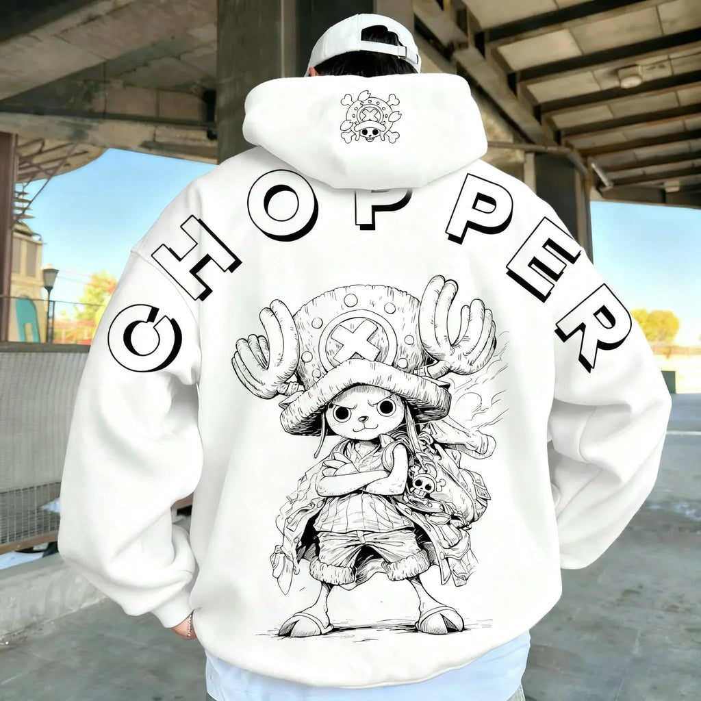 Anime Autumn/Winter Hoodie 2025 Men's New Tony Tony Chopper Printed Street Hip Hop Fashion Casual Parent Child Top