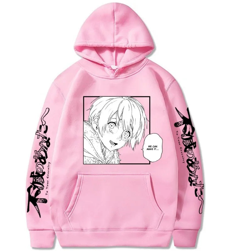 Japanese Anime Fushi We Can Make It To Your Eternity Men's Hoodie Sweatshirt Fashion Brand Design Pullover Fleece Streetwear Top