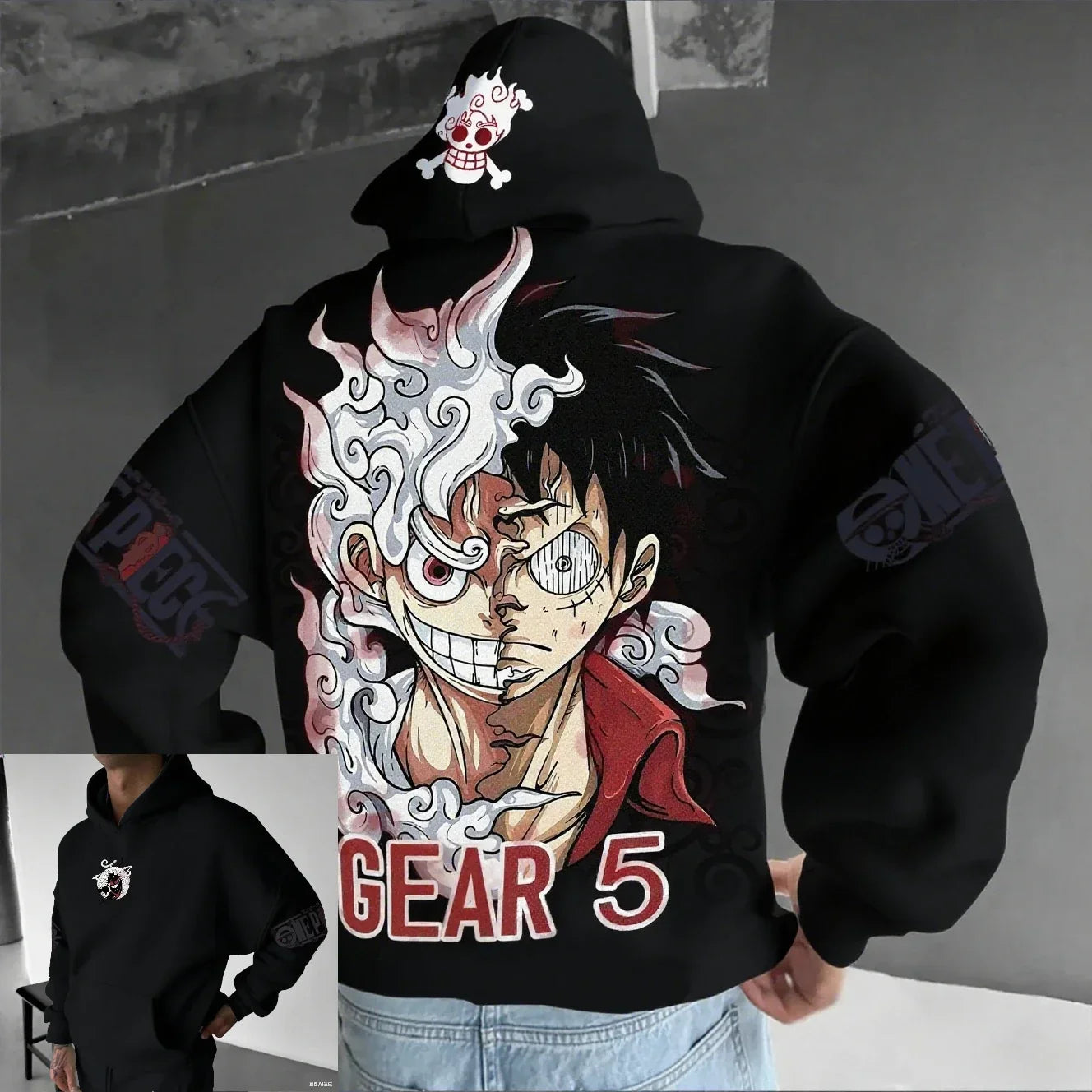 One Piece Japanese Anime Print Hoodie Men Women One Piece Graphic Hoodies Long Sleeve Pullover Sweatshirt Y2K Harajuku Clothing
