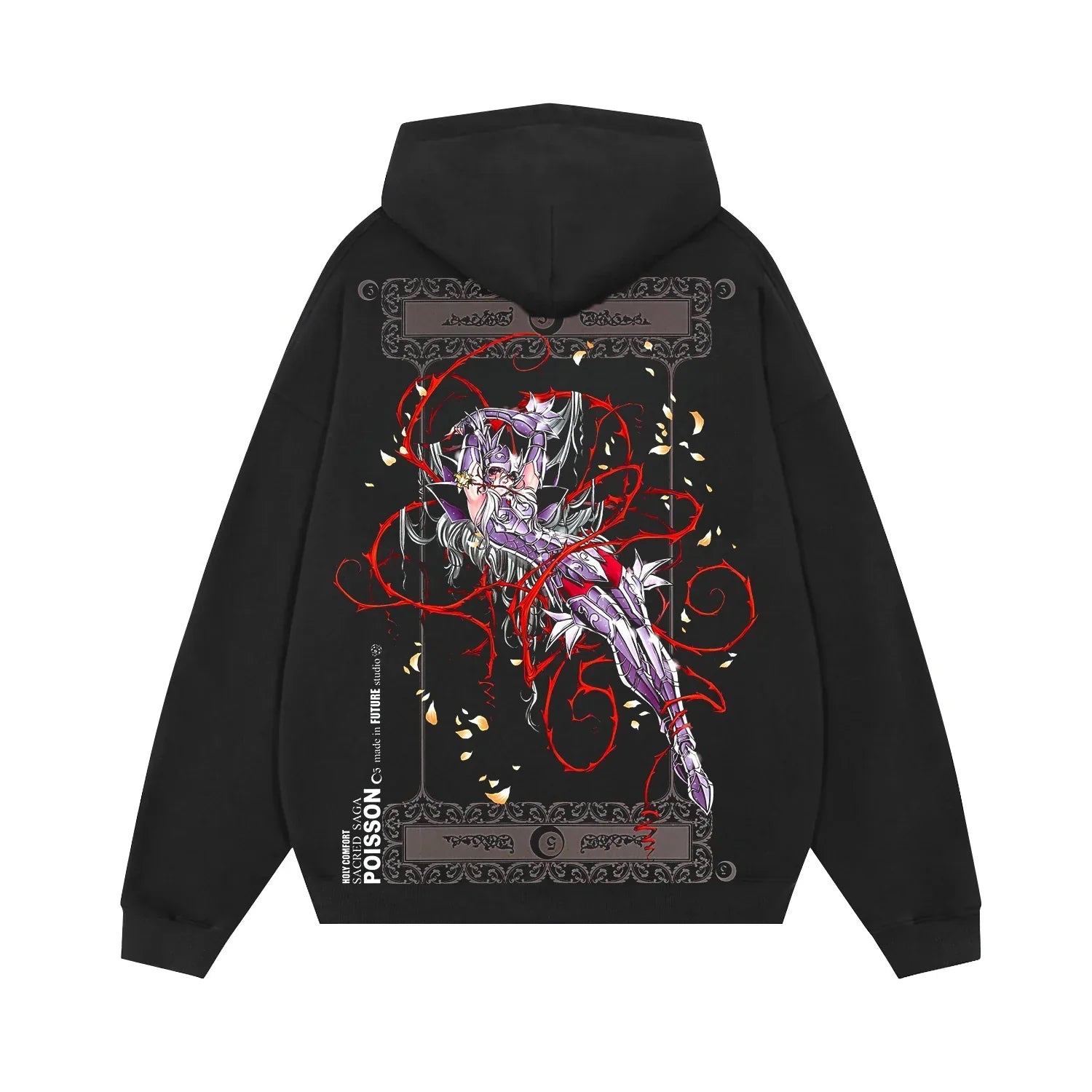 Hoodies Sleeve Hoodies Pure Cotton Clothing Knights of The Zodiac Japanese Anime Men Oversized Long Sleeved Shirt