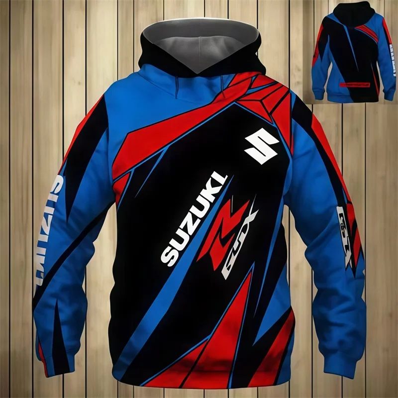 3DPrinted Autumn/Winter vintage Men's motorcycle hoodie Outdoor Street Casual Sport high-quality pullover Warm