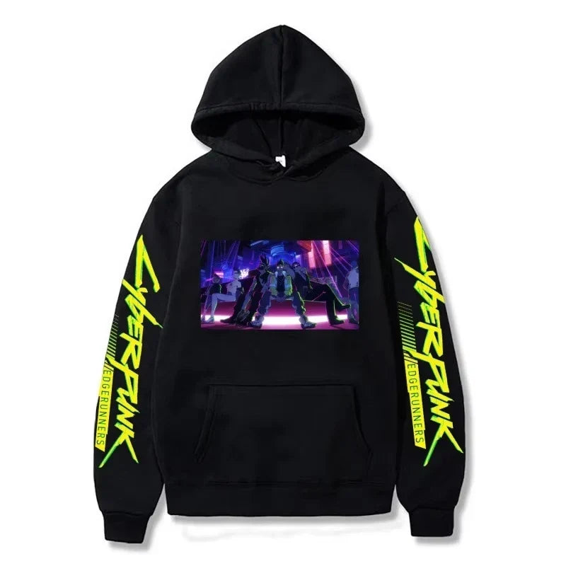 Cross-border Cyberpunk Cyberpunk Print Series Autumn and Winter Men's Hoodies Adult Casual Comfort Long Sleeve Sweatshirts