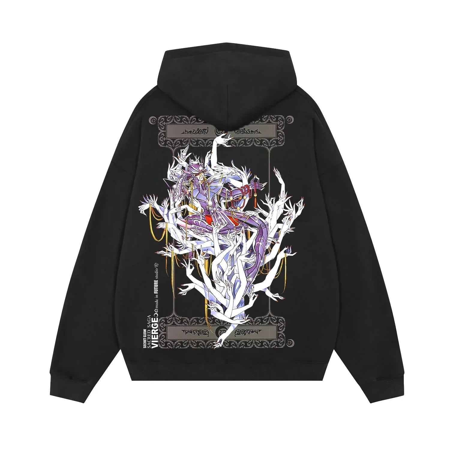 Hoodies Sleeve Hoodies Pure Cotton Clothing Knights of The Zodiac Japanese Anime Men Oversized Long Sleeved Shirt