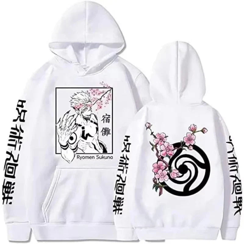 New Anime Jujutsu Kaisen Ryomen Sukuna Printed Hoodie Sweatshirt Men's and Women's Hoodie Men's Tops Sports Hoodie Y2K Hoodie