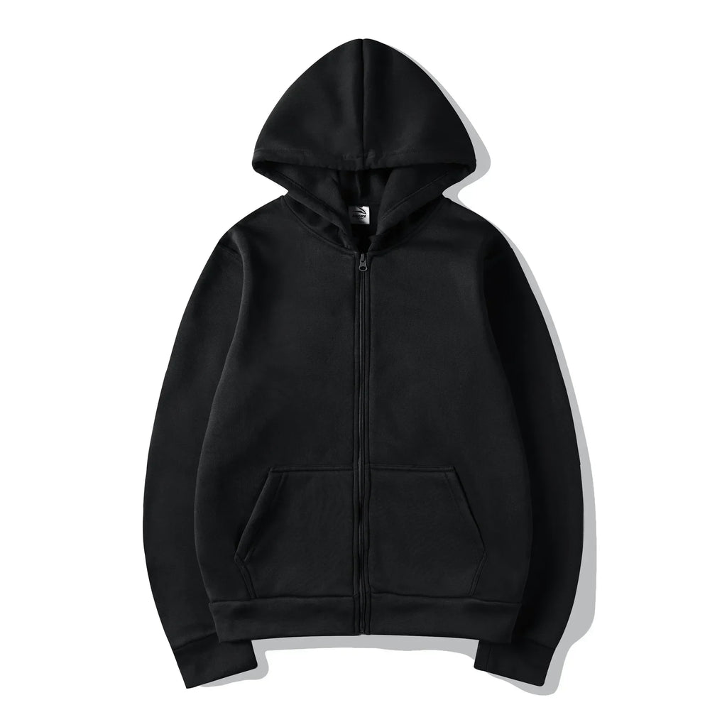 Men's Zip Up Hoodies Casual Zipper Jacket Coats Women Fleece Autumn Winter Harajuku Gothic Hooded Sweatshirts Sports Streetwear