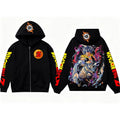 Z Zip Hoodies Japanese Anime Gogeta Graphics Sweatshirt 100% Cotton Autumn Winter Sportswear Harajuku Y2K Tops