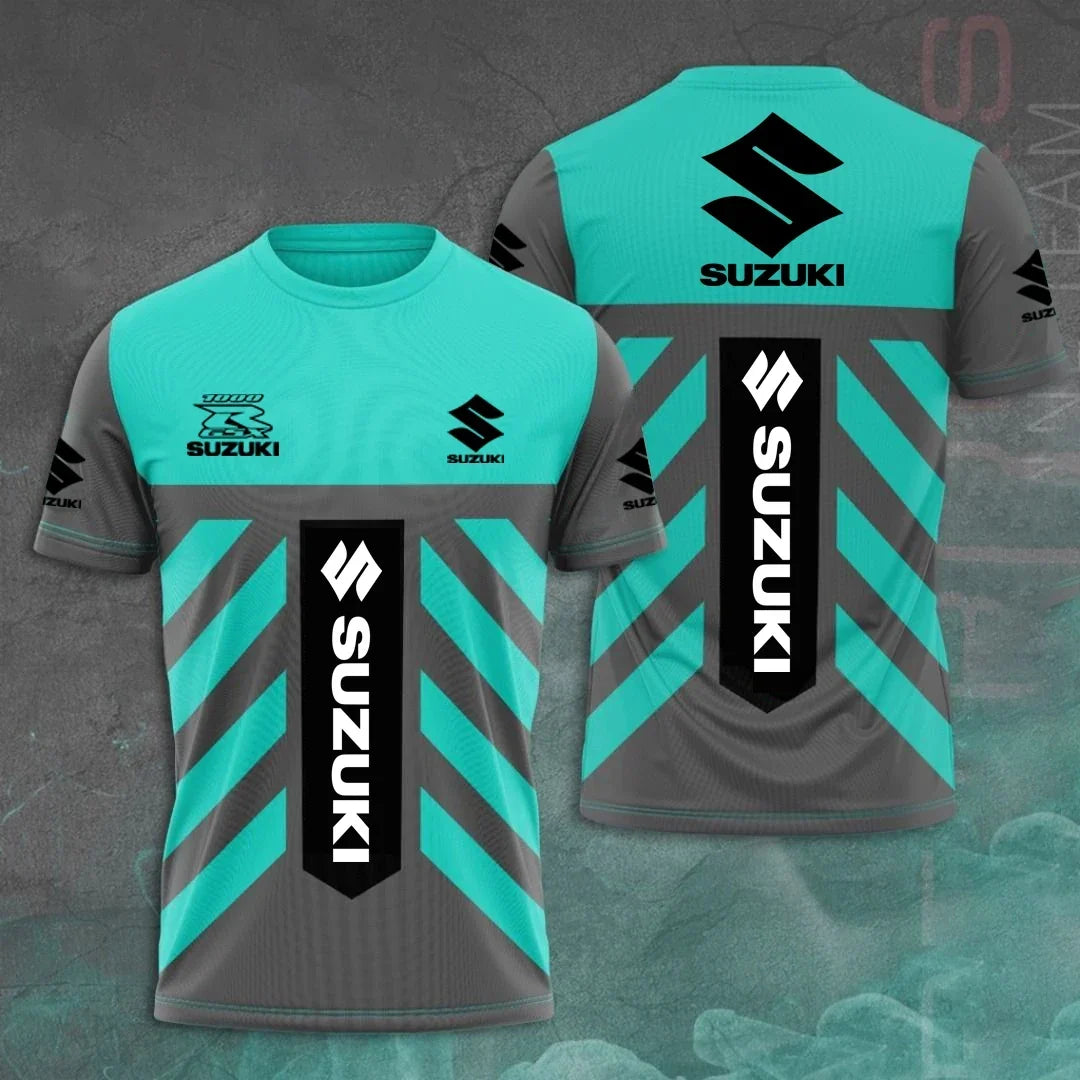 Men motorcycle 3D printed men's T-shirt for summer outdoor sports quick-drying and breathable short-sleeved shirt