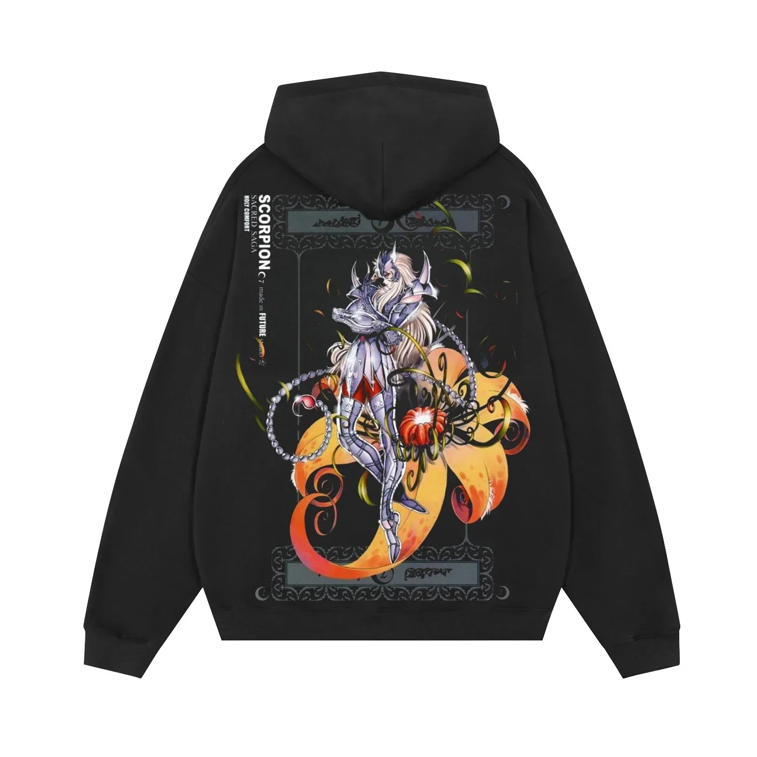 Hoodies Sleeve Hoodies Pure Cotton Clothing Knights of The Zodiac Japanese Anime Men Oversized Long Sleeved Shirt