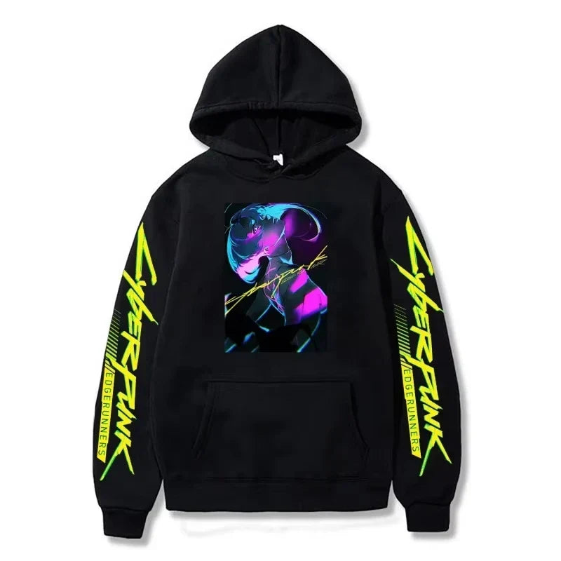 Cross-border Cyberpunk Cyberpunk Print Series Autumn and Winter Men's Hoodies Adult Casual Comfort Long Sleeve Sweatshirts