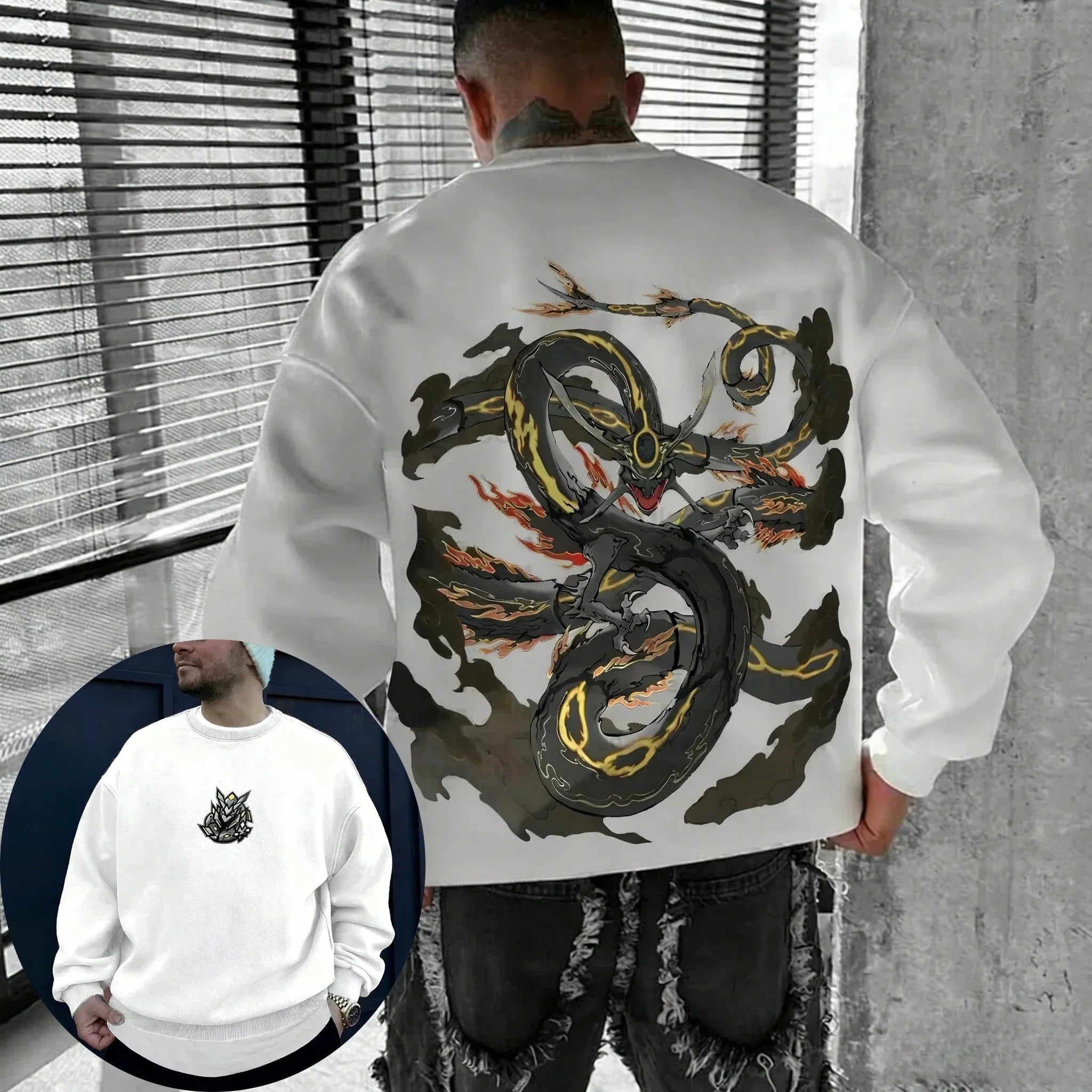 Anime Printed Round Neck Hoodie 2026 Men's and Women's Autumn/Winter New Style Harajuku Daily Casual Parent Child Top