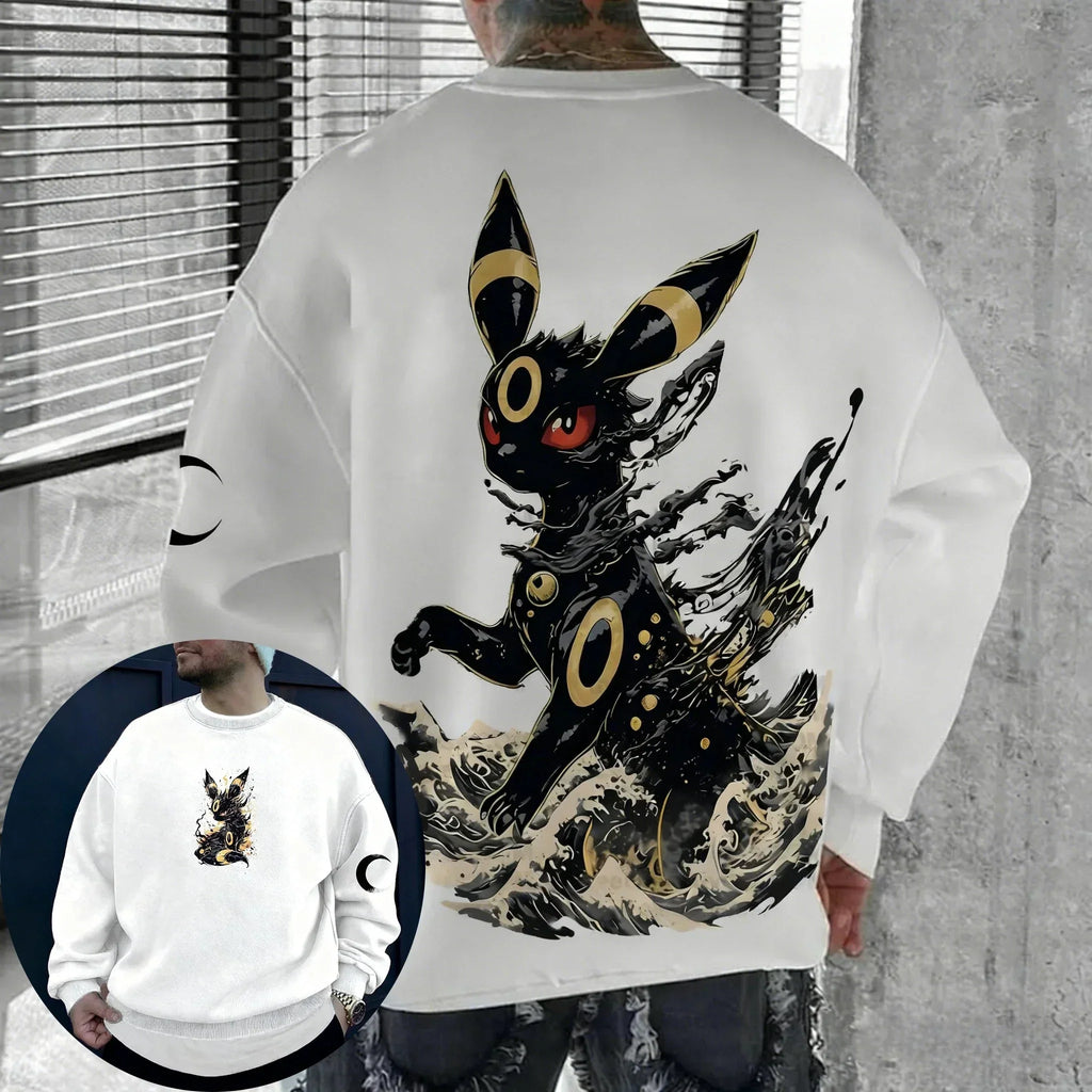 Anime Printed Round Neck Hoodie 2026 Men's and Women's Autumn/Winter New Style Harajuku Daily Casual Parent Child Top