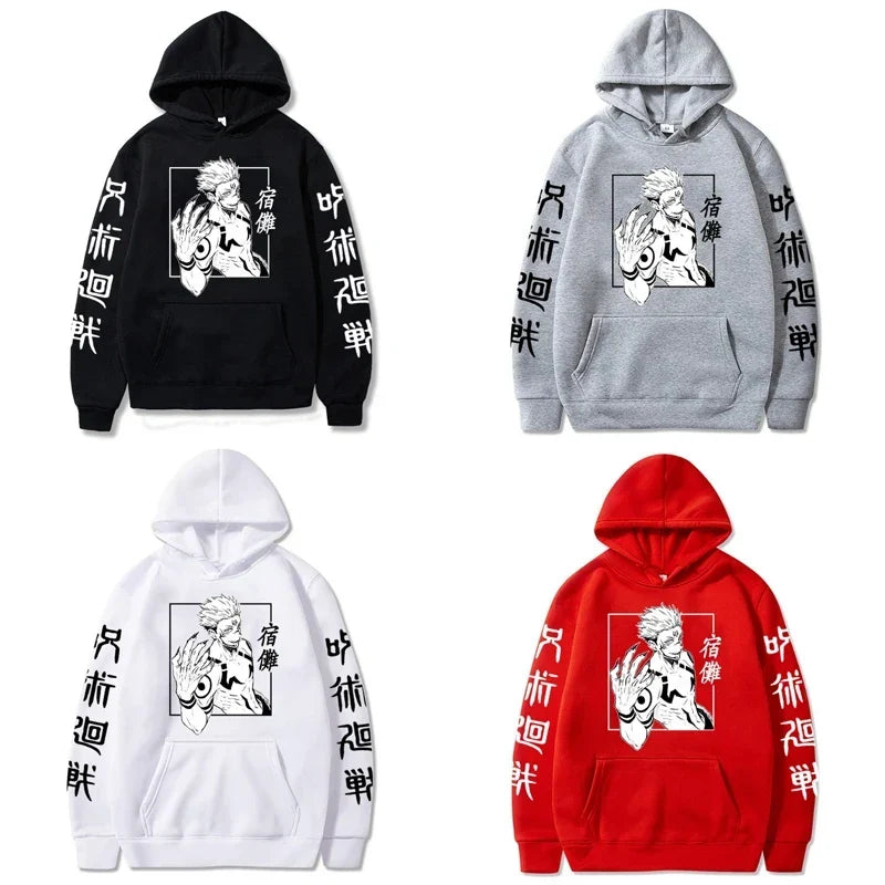 Jujutsu Kaisen Anime Ryomen Sukuna  Clothes Hooded Sweatshirts Cosplay Streetwear Hoodie Tops Birthday Gifts