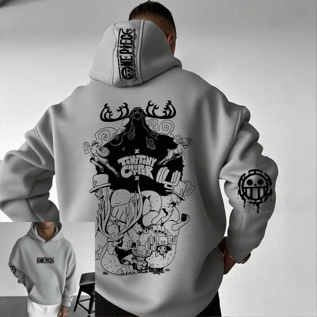One Piece Chopper Anime Hoodie Men Women Pullover Sweatshirt Graphic Print Streetwear Casual New Spring Autumn Long Sleeve Top