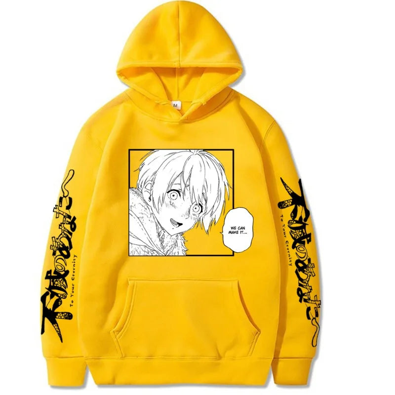 Japanese Anime Fushi We Can Make It To Your Eternity Men's Hoodie Sweatshirt Fashion Brand Design Pullover Fleece Streetwear Top