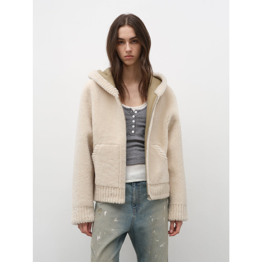 Fireladyfur Women's Hooded Merino Sheepskin JacketBad Boy