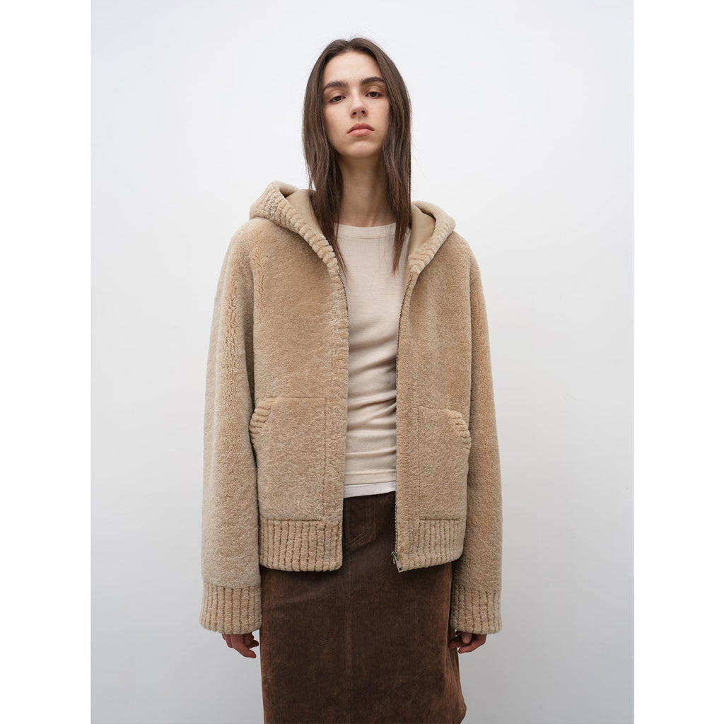 Fireladyfur Women's Hooded Merino Sheepskin JacketBad Boy
